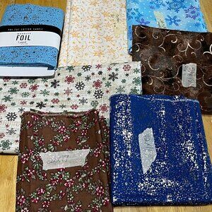 Christmas Assorted Cotton Fabric Lot #3 - 7 Pieces